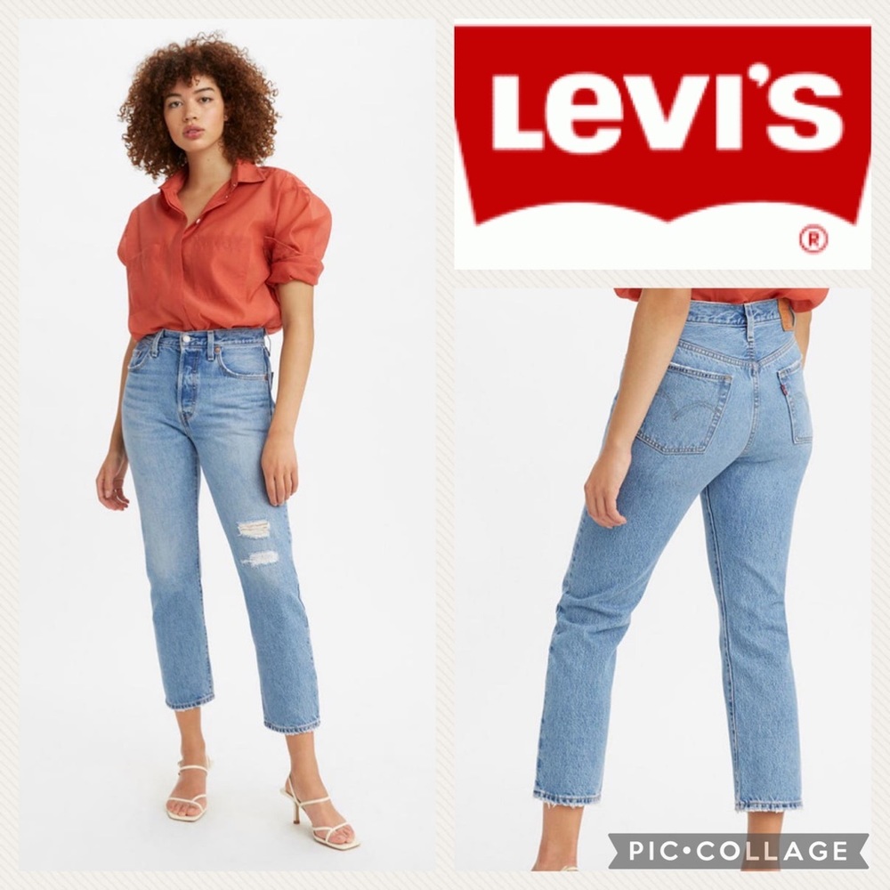Levi’s Original Cropped Distressed 501 Jeans/26